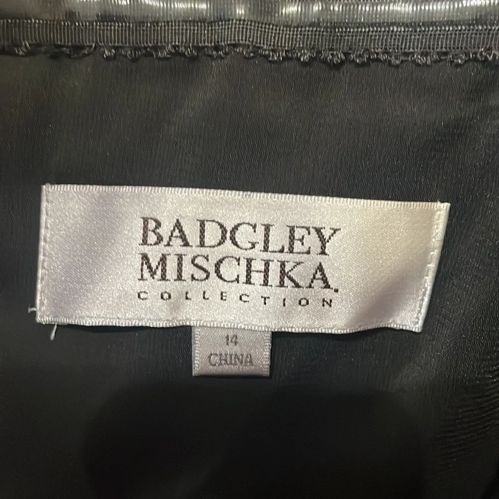 Badgley Mischka !Strapless! Black Cocktail Dress size 14 - Picture 6 of 7